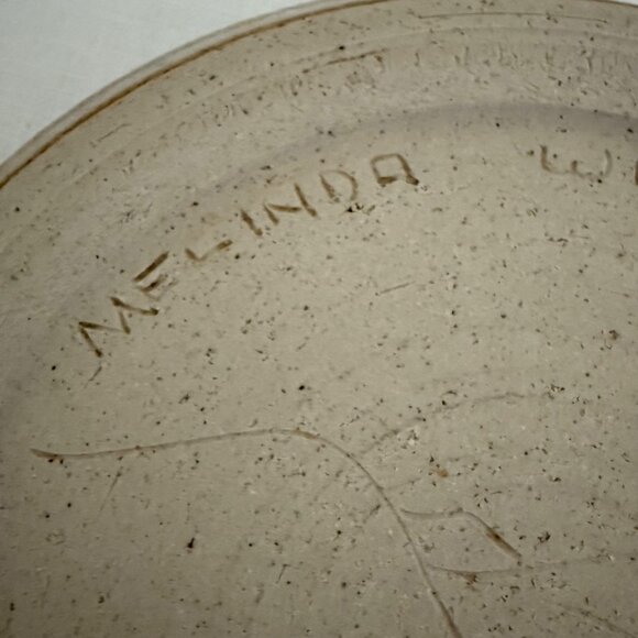 Melinda Ward VA 2001 Handmade Pottery 10in Chip and Dip Platter Glazed Stoneware - Picture 10 of 12